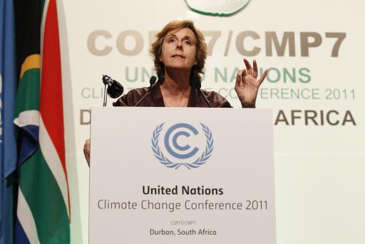 EU-Klimakommissarin Connie Hedegaard beim Weltklimagipfel in Durban (6.12.)