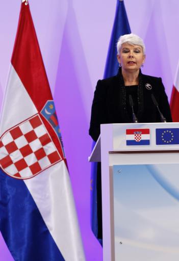 Kroatiens Premier Jadranka Kosor in Brüssel