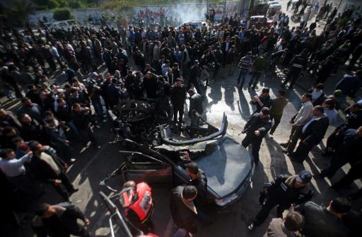 Zerstörtes Auto in Gaza-Stadt (8. Dezember)