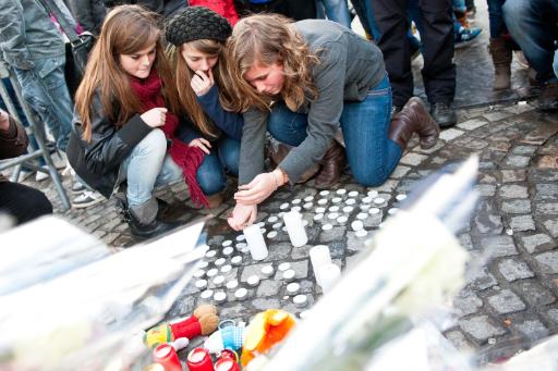 Place Saint Lambert: Kerzen für die Opfer des Anschlags