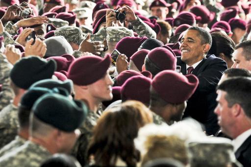 Barack Obama auf dem Heeresstützpunkt Fort Bragg