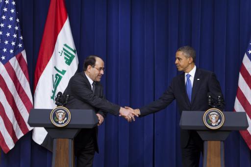 Iraks Regierungschef Nuri Al-Maliki und US-Präsident Barack Obama (12.12.)