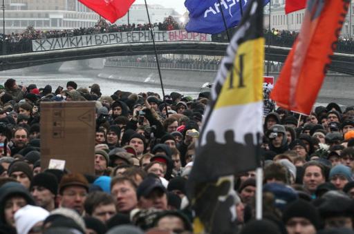 Gedränge bei der Demo in Moskau