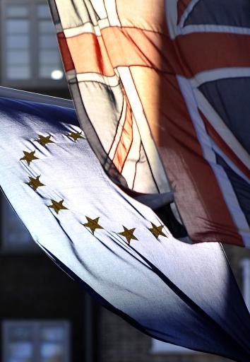 Der Union Jack und die EU-Flagge: not on speaking terms anymore