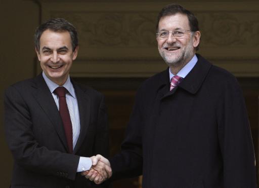 Mariano Rajoy mit Vorgänger Zapatero (links)