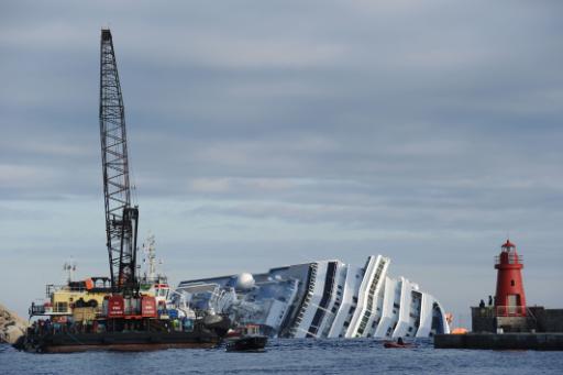 Die gekenterte "Costa Concordia"