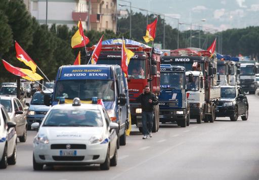 Trucker-Demos in Italien