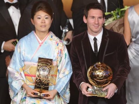 Homare Sawa und Lionel Messi sind die Weltfu225baller des Jahres 2011