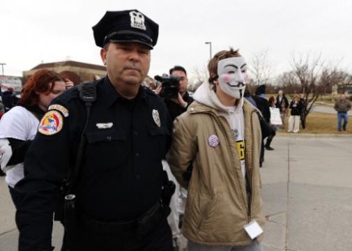 Auch in Des Moines, Iowa, gab es Festnahmen von Occupy-Mitgtliedern