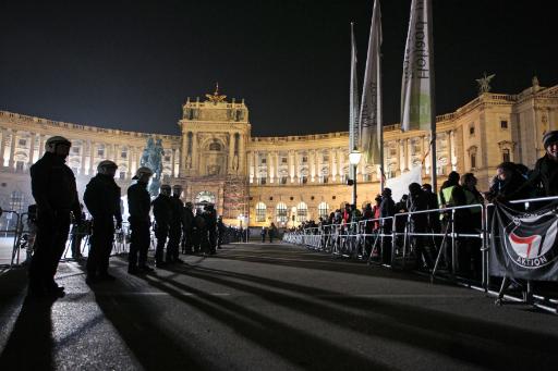 Protest gegen Burschenschafterball in Wien