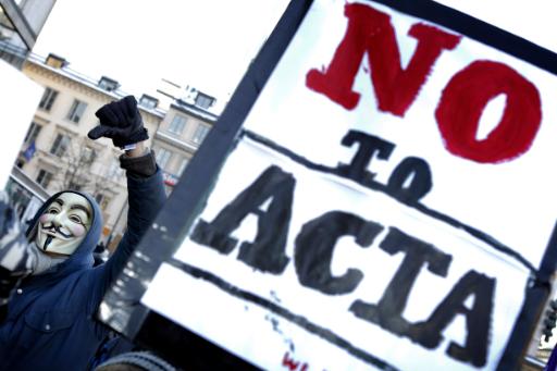 Proteste gegen das ACTA-Abkommen in Stockholm