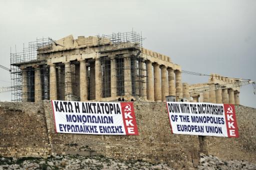 Plakate vor der Akropolis