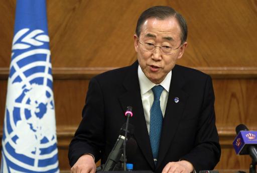 UN-Generalsekretär Ban Ki Moon in Amman (31. Januar)