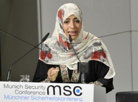Friedens-Nobelpreisträgerin Tawakkul Karman in München