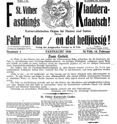 Erstausgabe der Kladderadatsch von 1926