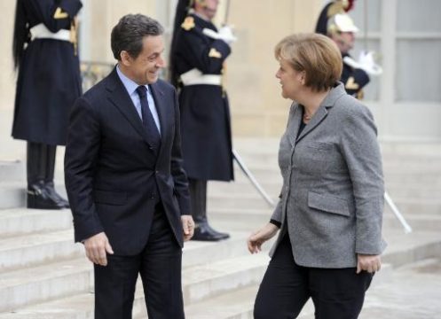 Angela Merkel bei Nicolas Sarkozy