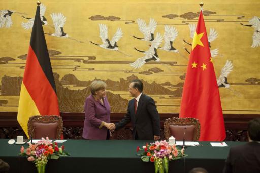 Angela Merkel bei Wen Jiabao