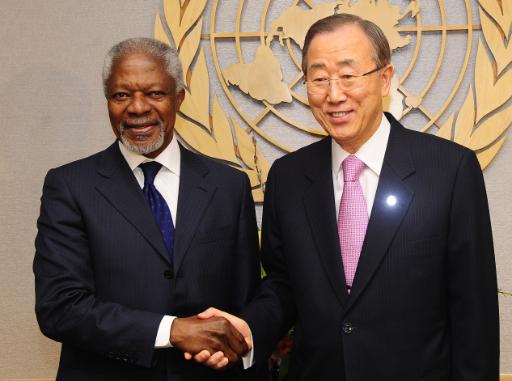 Kofi Annan und Ban Ki Moon in New York (29.2.)