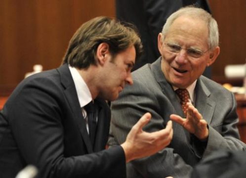 Frankreichs Finanzminister Baroin und Deutschlands Finanzminister Schäuble