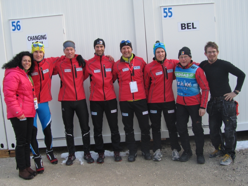 Biathlon-WM: Die belgische Mannschaft in Ruhpolding