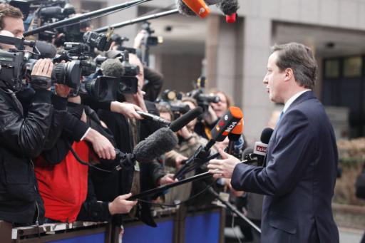 Großbritanniens Premier David Cameron vor Tag zwei des Gipfels