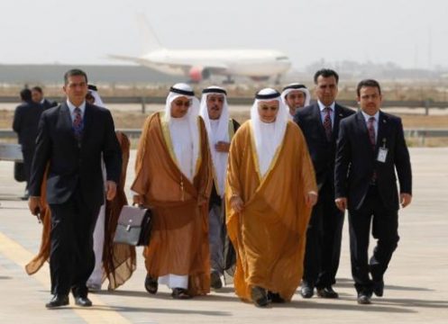 Anwar Mohammed Gargash, Außenminister der Vereinigten Arabischen Emirate, trifft in Bagdad ein