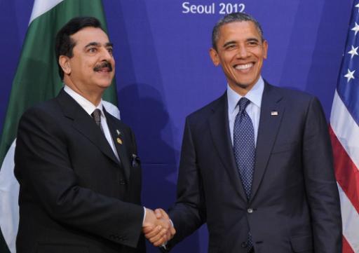 Pakistans Premier Gilani und US-Präsident Obama in Seoul