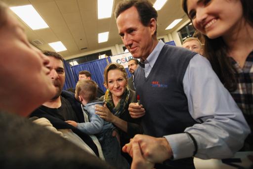 Rick Santorum auf Wahltour in Ohio