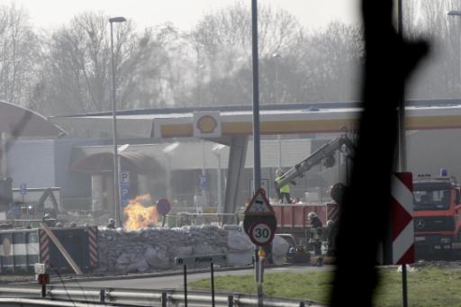 Tankstellenbrand in Wetteren
