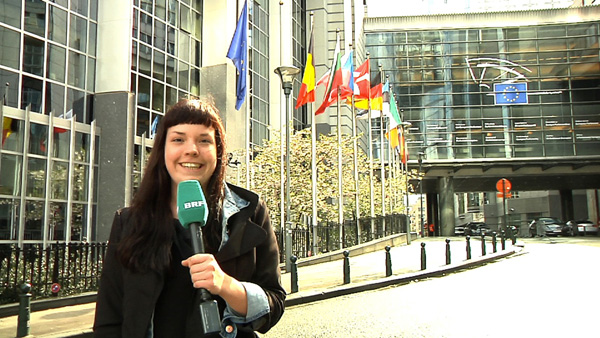 Also Ehrlich?!-Reporterin Anne Kelleter in Brüssel