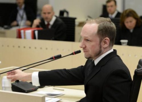 Anders Behring Breivik im Gerichtssaal
