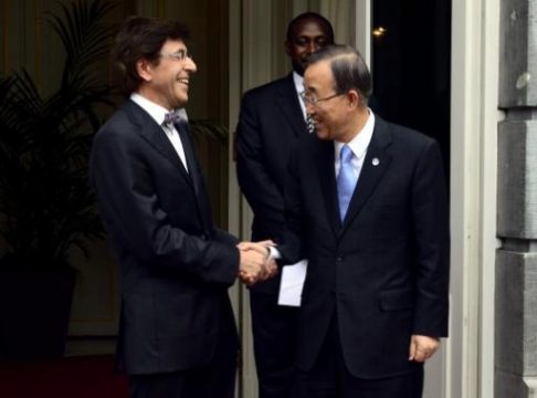 Premier Di Rupo mit UN-Generalsekretär Ban Ki Moon