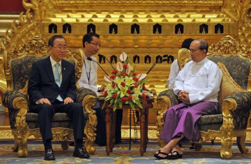 UN-Generalsekretär Ban Ki Moon zu Gast bei Birmas Präsident Thein Sein