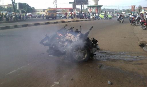 Explodiertes Auto in der nigerianischen Stadt Kaduna