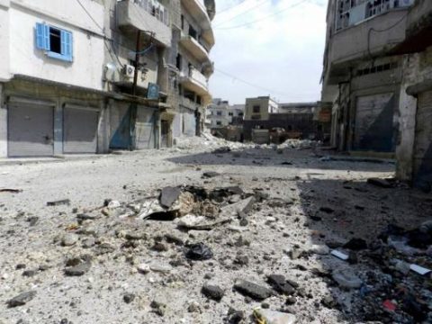 Bab Dreib-Viertel in Homs, 12. April