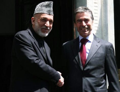 Hamid Karsai mit Anders Fogh Rasmussen in Kabul