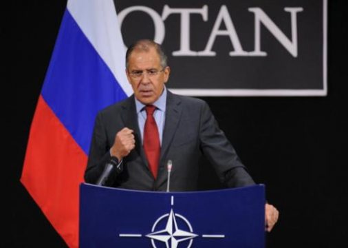 Der russische Außenminister Sergej Lawrow beim NATO-Treffen in Brüssel