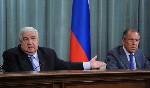 Syriens und Russlands Außenminister Walid al-Muallim und Sergej Lawrow