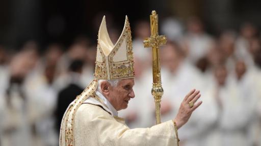 Papst Benedikt XVI bei der Gründonnerstags-Messe in Rom