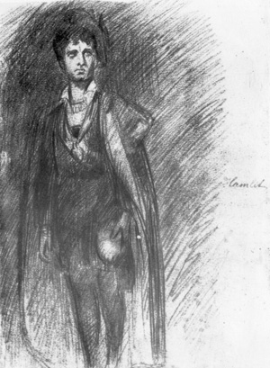 Wilhelm Lehmbruck, Hamlet (1904) - nach dem Gemälde "John Philip Kemble als Hamlet" (1801) von Sir Thomas Lawrence