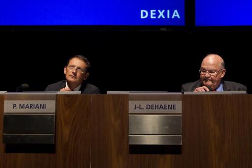 Pierre Mariani und Jean-Luc Dehaene bei der Dexia-Vollversammlung am Mittwoch