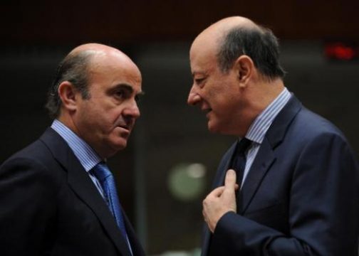 Vertreter Spaniens und Polens beim Treffen der EU-Finanzminister in Brüssel