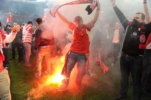 Brenzlige Stimmung beim Spiel Fortuna gegen Hertha