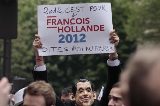 Hollande-Unterstützer in Paris