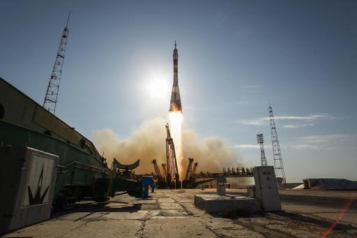 Start der Sojus TMA-04M vom Weltraumbahnhof Baikonur in Kasachstan