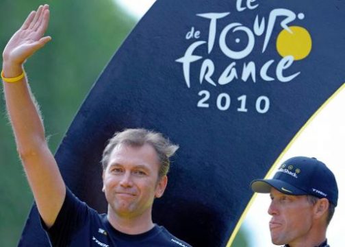 Bruyneel und Armstrong bei der Tour 2010