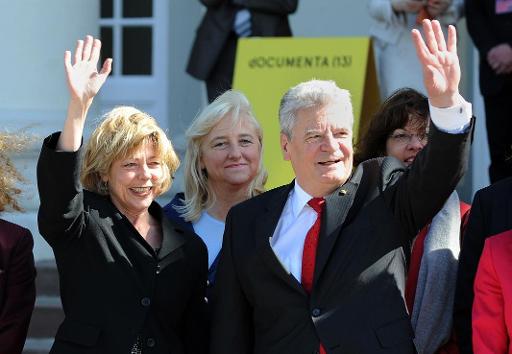 Bundespräsident Joachim Gauck und seine Partnerin Daniela Schadt in Kassel