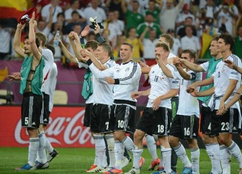 Die deutsche Mannschaft nach dem Sieg über Dänemark