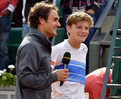 Verstehen sich blendend: Roger Federer und David Goffin