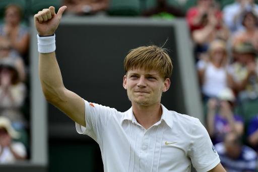 David Goffin nach dem Sieg in der ersten Runde in Wimbledon